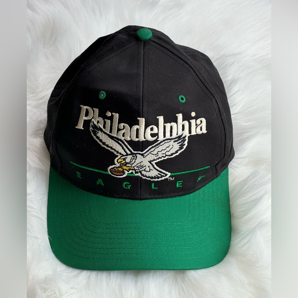 Vintage Philadelphia Eagles Kelly Green/Black 90’s Eastport NFL Snapback Hat
